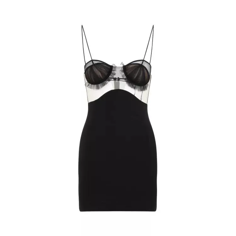 Nensi Dojaka - Black Explosive Flower Bra Dress - Größe M - schwarz Nensi Dojaka - Black Explosive Flower Bra Dress - Größe M - schwarz