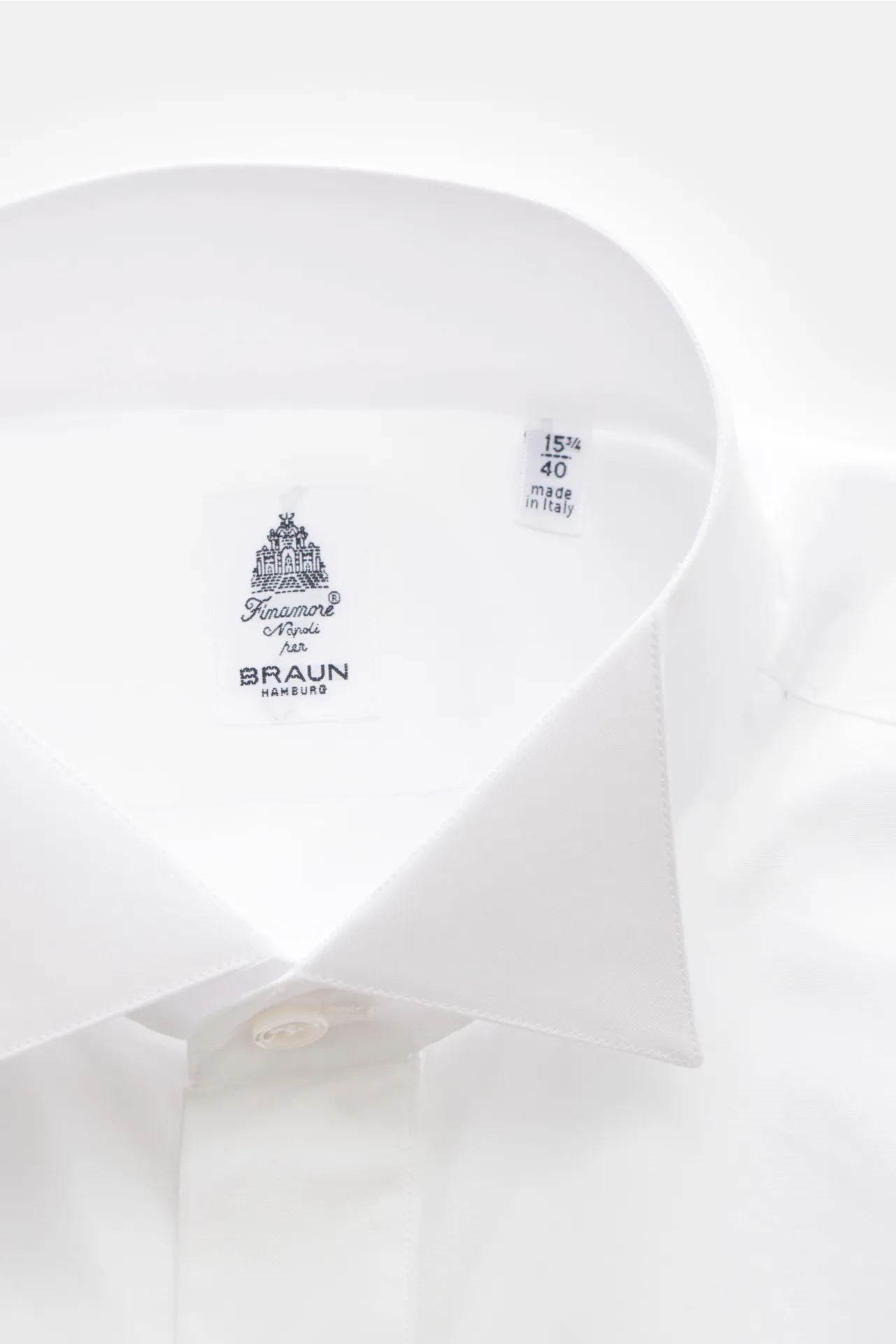 Finamore - Herren - Smokinghemd 'Luciano' Kläppchen-Kragen weiß – Bild 2