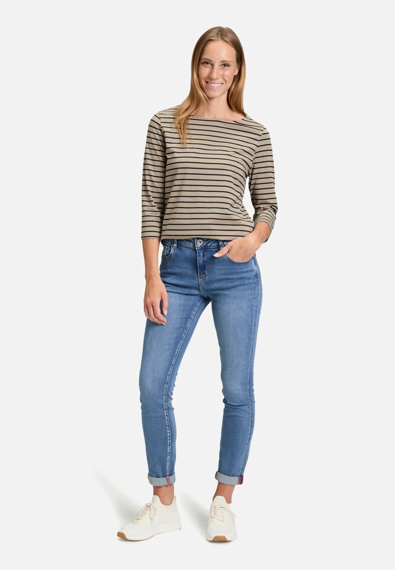 Ringelshirt mit U-Boot-Ausschnitt – Bild 2