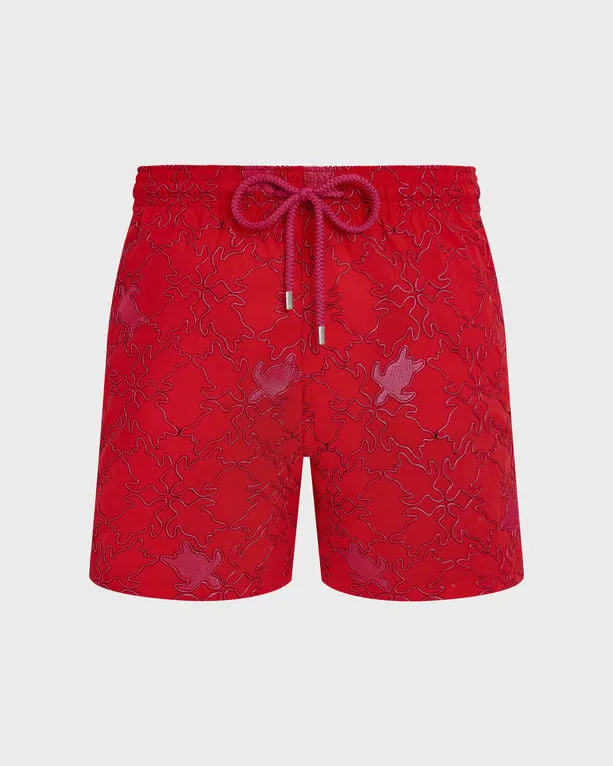 Vilebrequin - Herren-badeshorts Turtles Net Bestickt – Limitierte Auflage - Bademode - Mistral - Rot - Größe XXXL Vilebrequin - Herren-badeshorts Turtles Net Bestickt – Limitierte Auflage - Bademode - Mistral - Rot - Größe XXXL