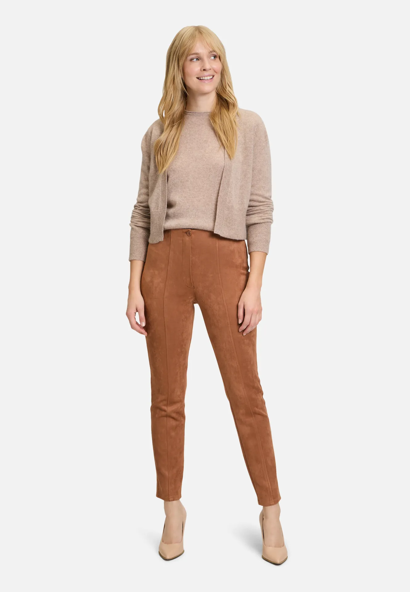 Kaschmir-Strickjacke mit Rippbündchen – Bild 2