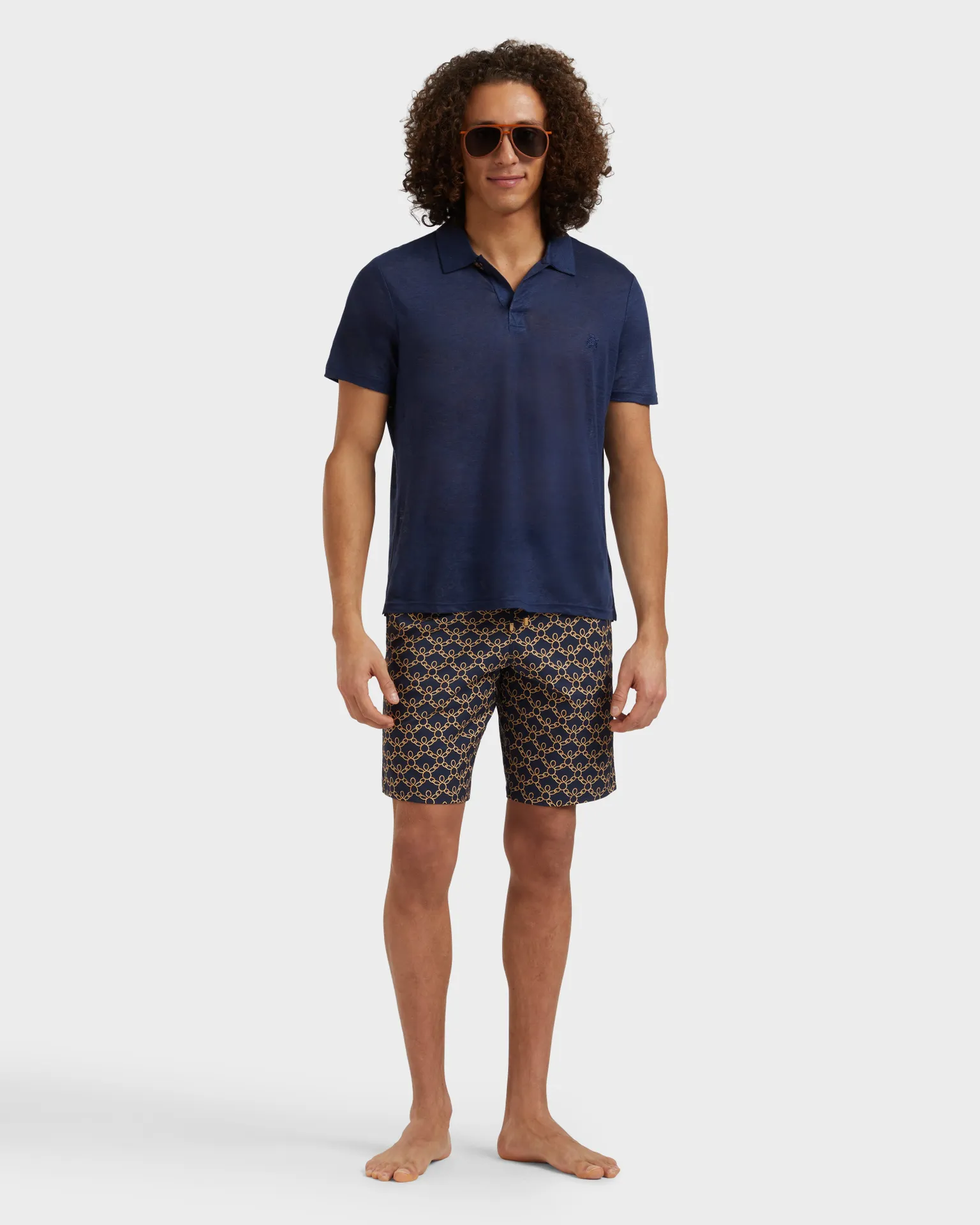 Vilebrequin - Lange Turtles Chain Stretch-badeshorts Für Herren - Bademode - Okorise - Blau - Größe L – Bild 5