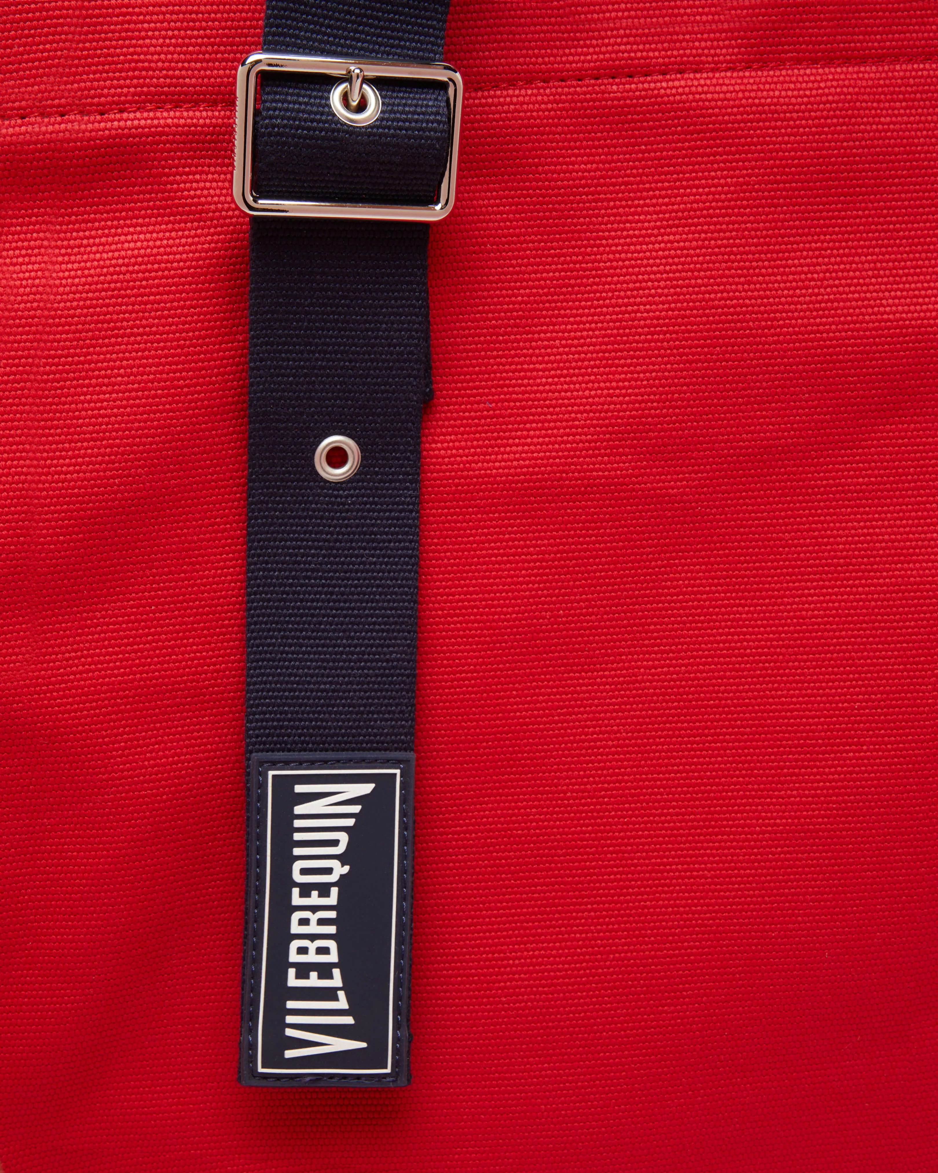 Vilebrequin - Große Einfarbige Strandtasche Aus Baumwolle - Strandtasche - Bagsu - Rot - Größe OSFA – Bild 4