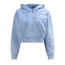 True Religion - Zip-Hoodie VINTAGE WASHED - Größe L - blau True Religion - Zip-Hoodie VINTAGE WASHED - Größe L - blau