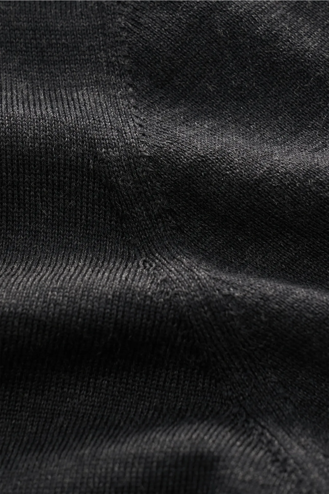 Filippo de Laurentiis - Herren - Merino Feinstrick-Rundhalspullover dunkelgrau meliert – Bild 4