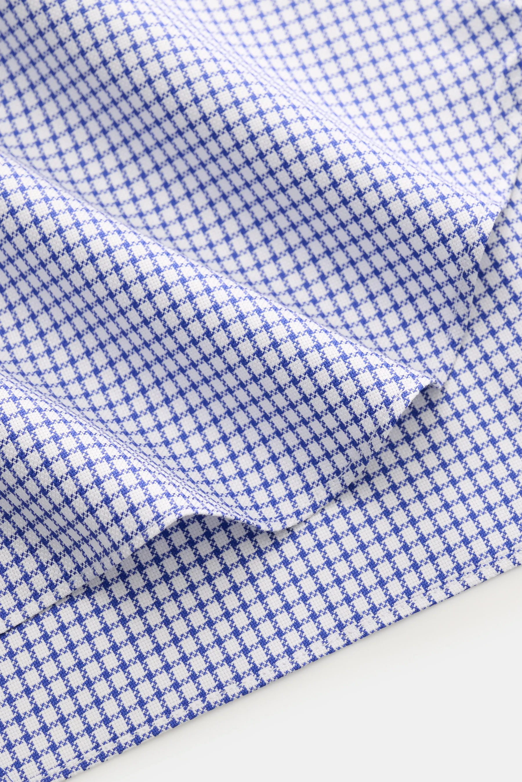 Finamore - Herren - Business Hemd 'Sergio Napoli' Haifisch-Kragen dunkelblau/weiß kariert – Bild 4