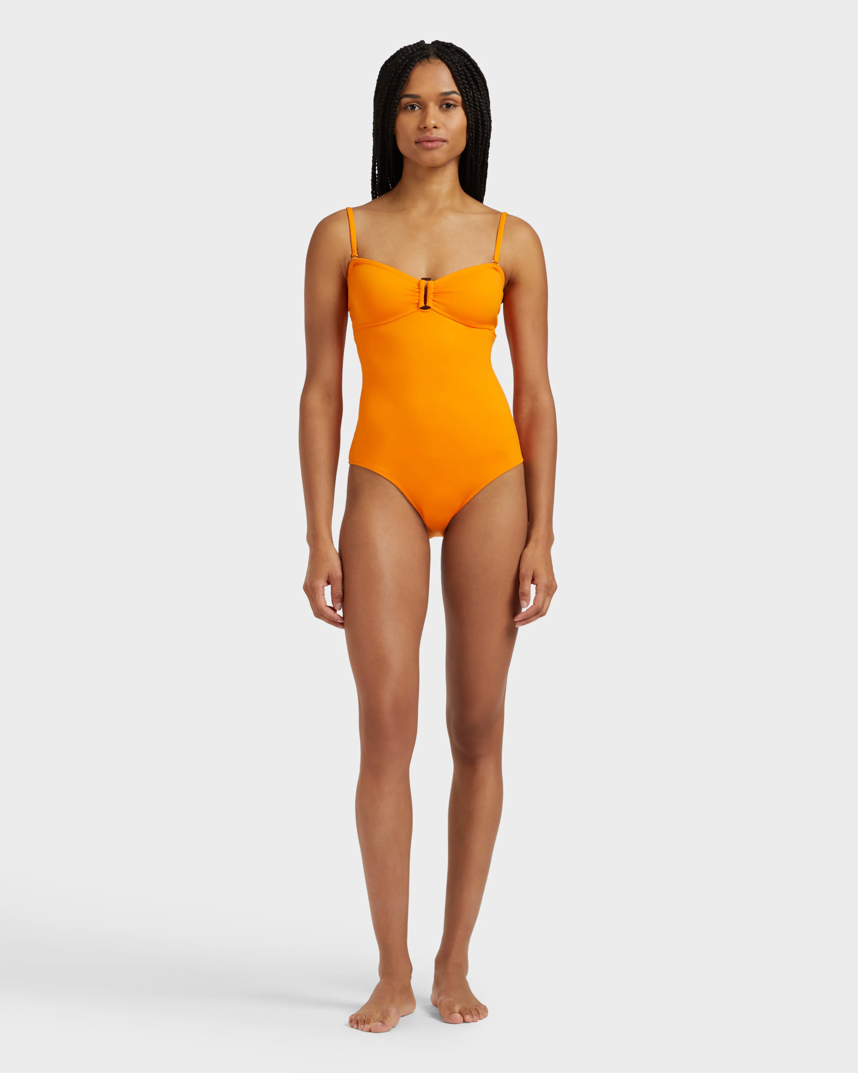 Vilebrequin - Solid Bandeau-badeanzug Für Damen - Bademode - Lucette - Orange - Größe M – Bild 3