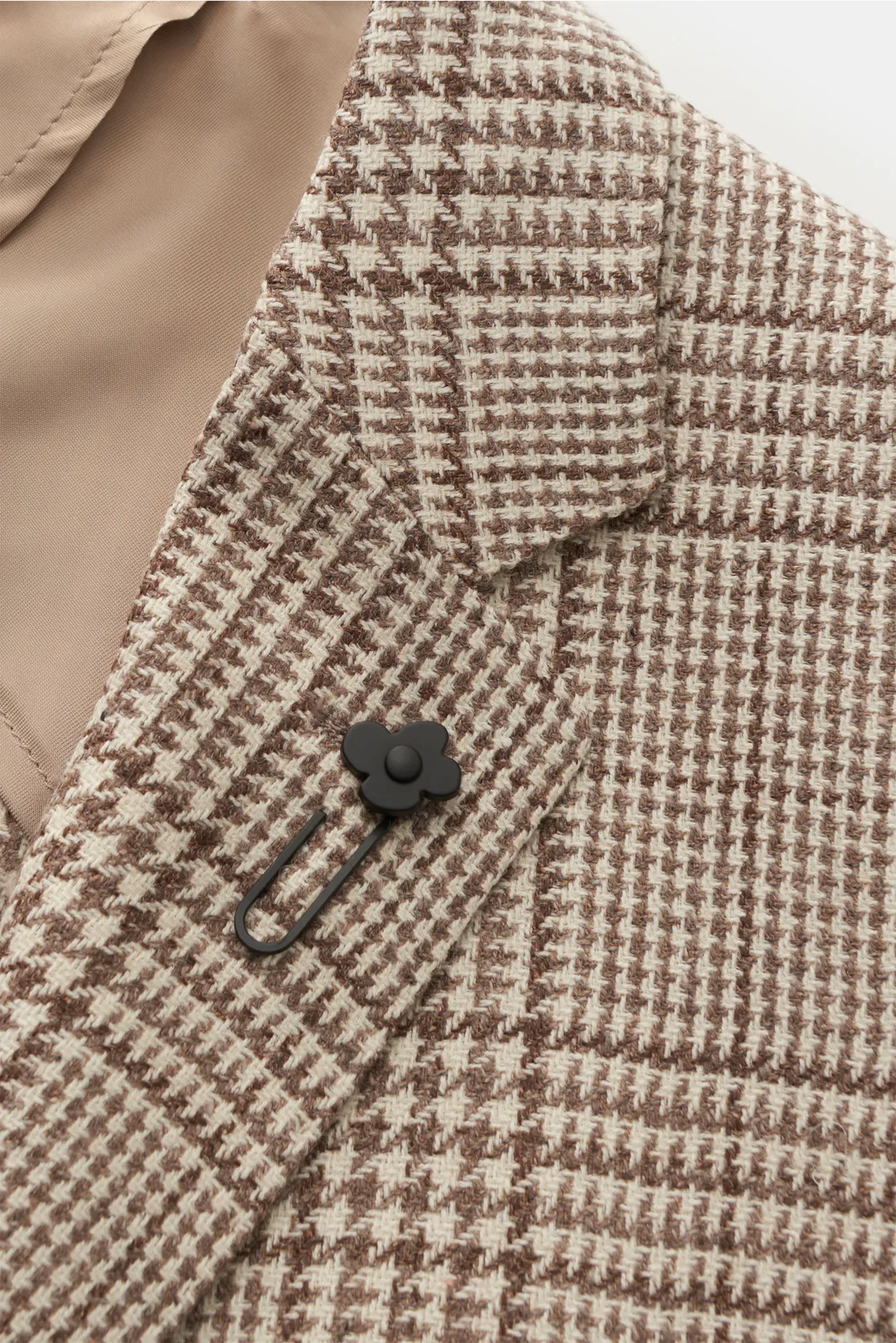 Lardini - Herren - Sakko creme/braun kariert – Bild 5