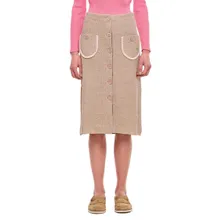 Cormio - Lucia Cotton Midi Skirt - Größe 40 - braun Cormio - Lucia Cotton Midi Skirt - Größe 40 - braun