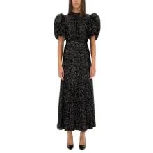 Rotate - Fitted Midi Dress With Sequins - Größe 38 - schwarz Rotate - Fitted Midi Dress With Sequins - Größe 38 - schwarz