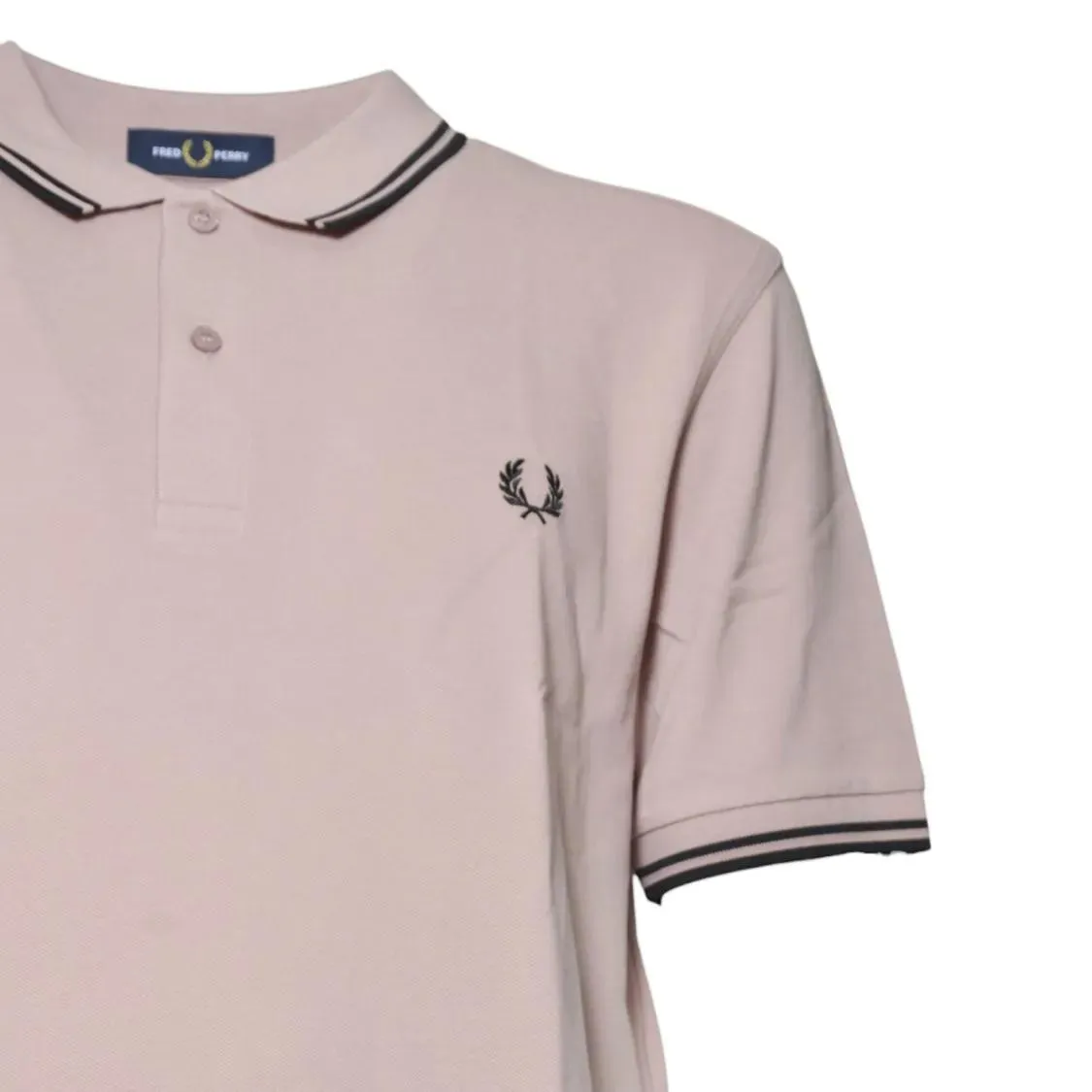 Comme des Garcons - Striped Pink Cotton Knit Polo Shirt - Größe M - pink – Bild 2