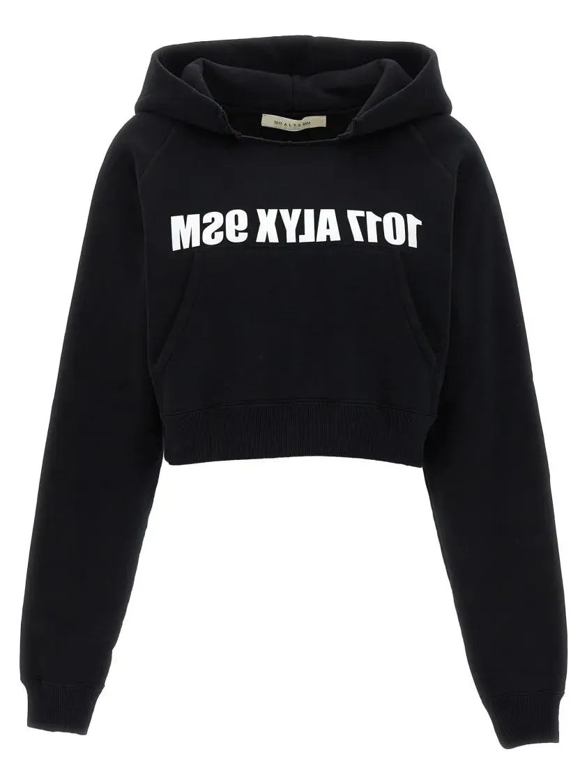 1017 Alyx 9Sm - Logo Print Hoodie - Größe M - schwarz 1017 Alyx 9Sm - Logo Print Hoodie - Größe M - schwarz