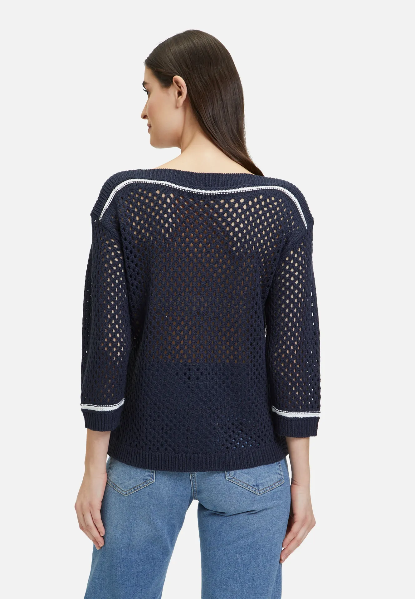 Lochstrick-Pullover mit Strickdetails Lochstrick-Pullover mit Strickdetails