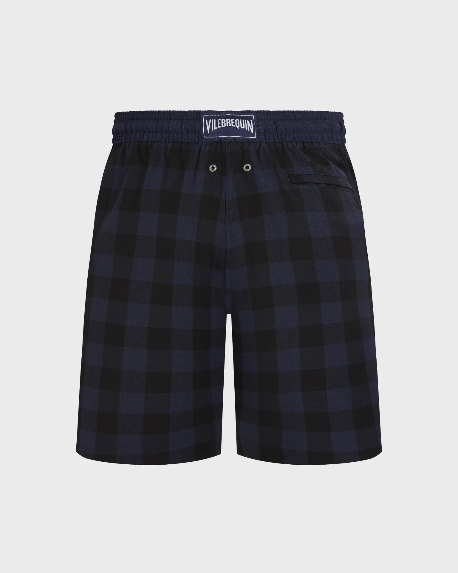 Vilebrequin - Lange Macro Check Tartan Badeshorts Aus Ultradünner Wolle Für Herren - Bademode - Okognus - Blau - Größe L – Bild 2