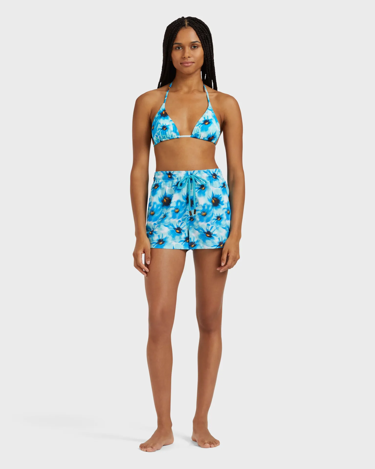 Vilebrequin - Poppies Stretch-badeshorts Für Damen - Shorty - Fabya - Blau - Größe M – Bild 3