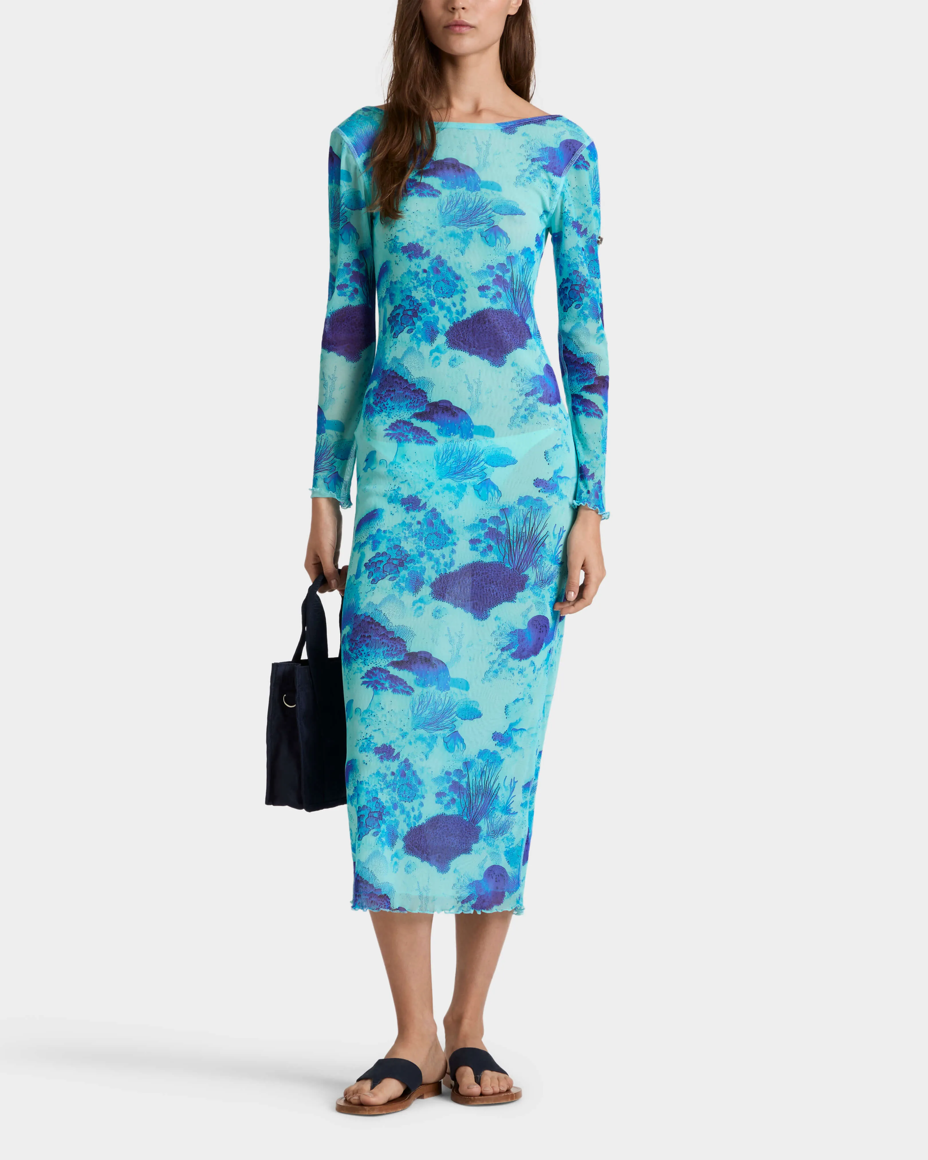 Vilebrequin - Langes Coral Reef Tüllkleid Für Damen - Kleid - Lisabeth - Blau - Größe XL – Bild 3