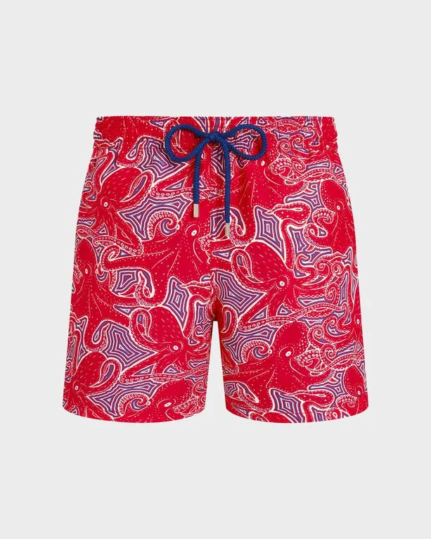 Vilebrequin - Hypnoctopus Badeshorts Für Herren - Bademode - Moorea - Rot - Größe S Vilebrequin - Hypnoctopus Badeshorts Für Herren - Bademode - Moorea - Rot - Größe S