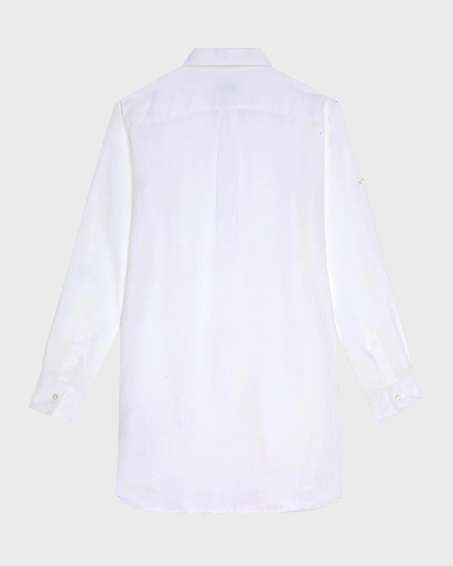 Vilebrequin - Solid Hemdkleid Aus Leinen Für Damen - Kleid Im Hemd-stil - Fragance - Weiss - Größe XL – Bild 2