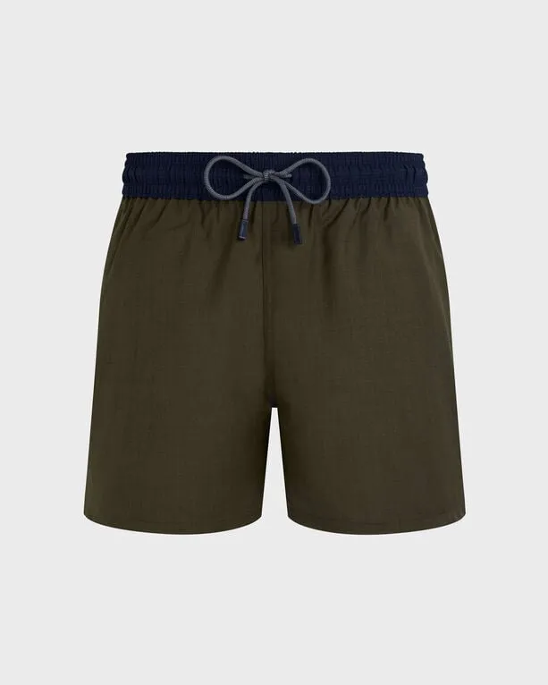 Vilebrequin - Zweifarbige Badeshorts Aus Merinowolle Für Herren - Bademode - Magnus - Grün - Größe S Vilebrequin - Zweifarbige Badeshorts Aus Merinowolle Für Herren - Bademode - Magnus - Grün - Größe S