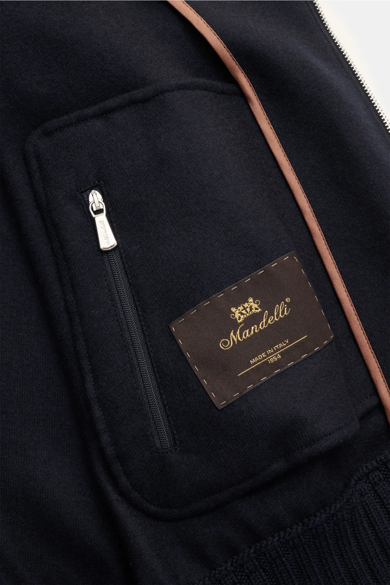 Mandelli - Herren - Jersey-Blouson navy – Bild 5