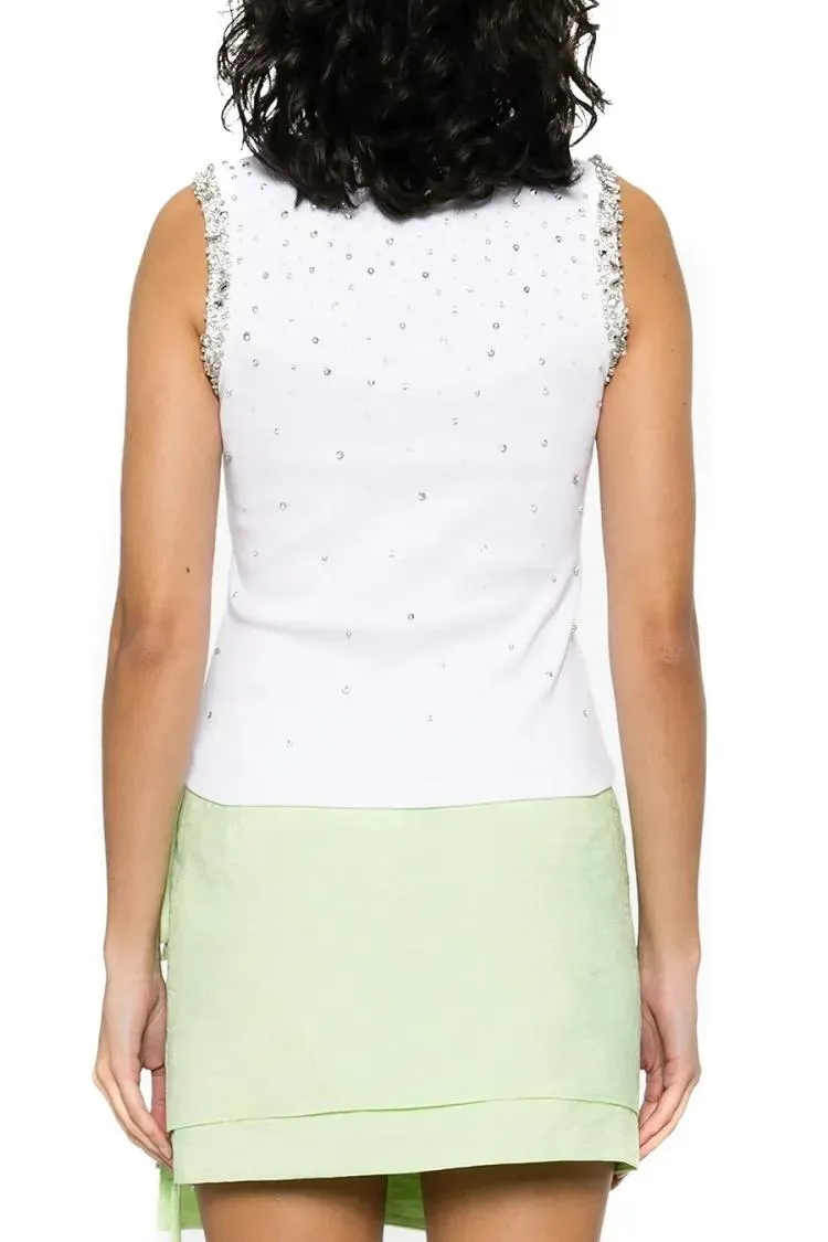 Des Phemmes - White Cotton Top - Größe 40 - weiß – Bild 2