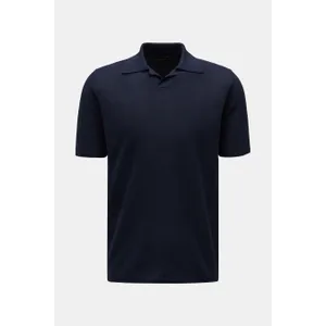 Roberto Collina - Herren - Leinen Kurzarm-Strickpolo navy Roberto Collina - Herren - Leinen Kurzarm-Strickpolo navy