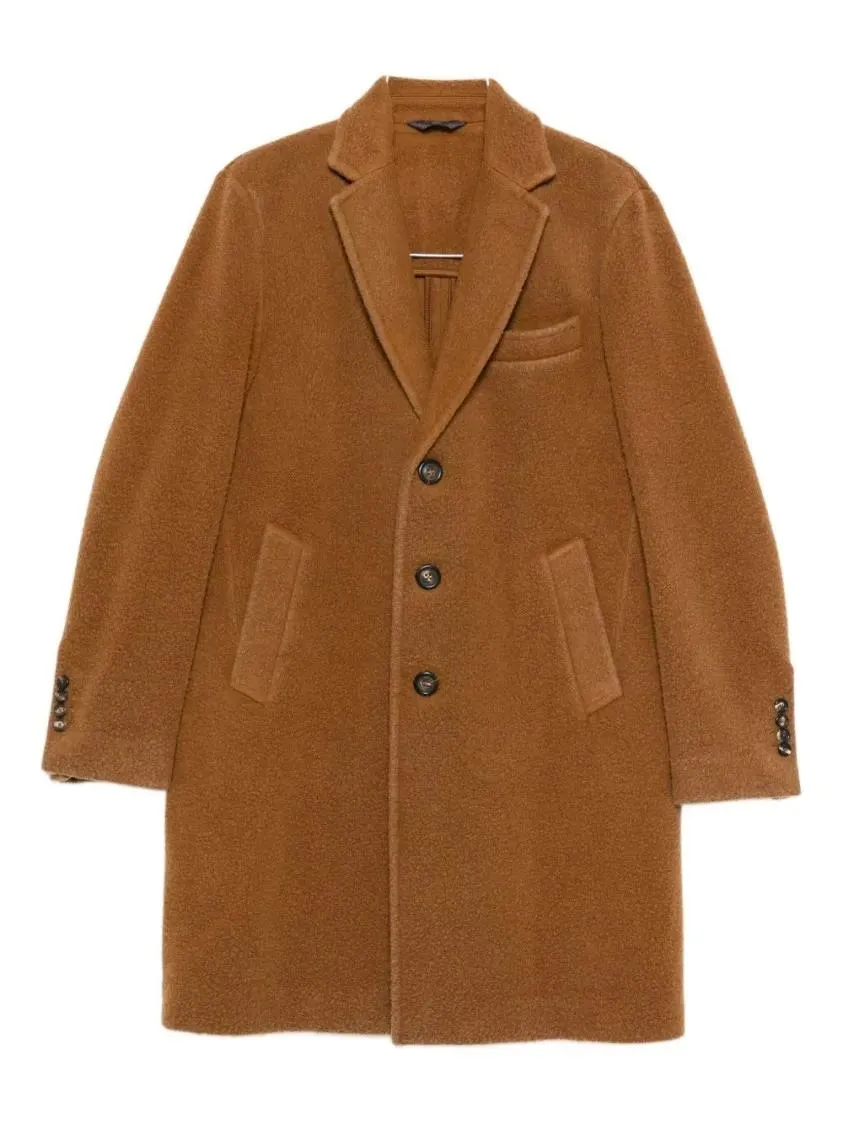 CIRCOLO 1901 - Tailored Brown Overcoat With Classic Notch Lapels - Größe 52 - braun CIRCOLO 1901 - Tailored Brown Overcoat With Classic Notch Lapels - Größe 52 - braun