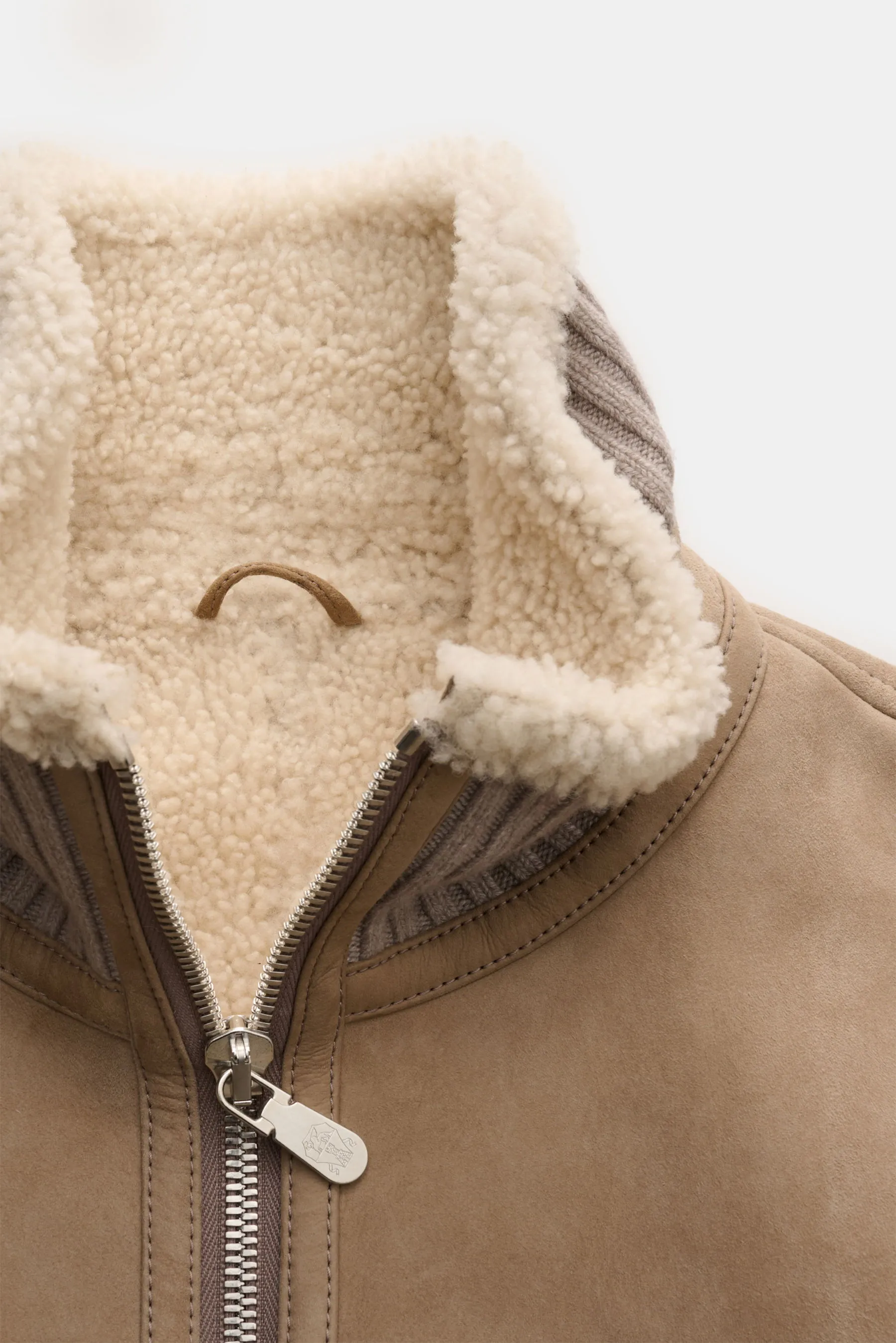 Brunello Cucinelli - Herren - Lammfell-Blouson beige – Bild 3