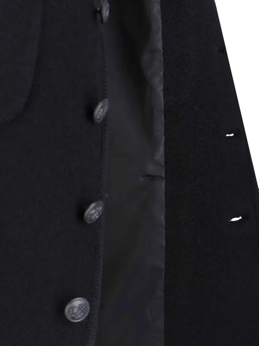 Tony Wack - Black Collarless Blouson Jacket With Nautical Butt - Größe M - schwarz – Bild 3