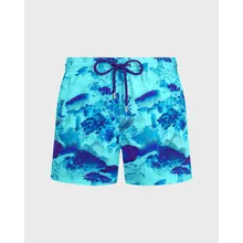 Vilebrequin - Kurze Coral Reef Stretch-badeshorts Für Herren - Bademode - Monrise - Blau - Größe 4XL Vilebrequin - Kurze Coral Reef Stretch-badeshorts Für Herren - Bademode - Monrise - Blau - Größe 4XL