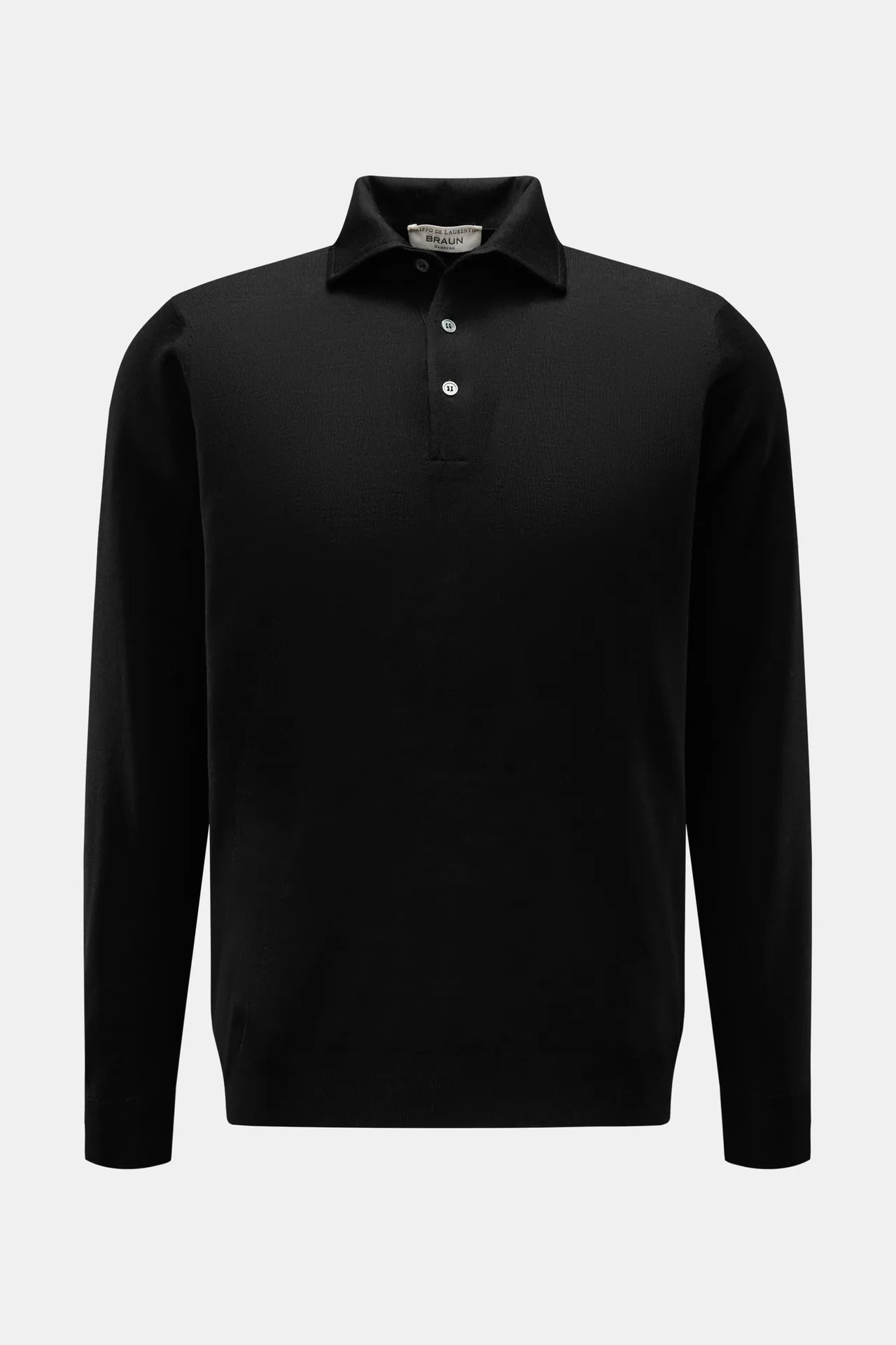 Filippo de Laurentiis - Herren - Feinstrick-Polo schwarz Filippo de Laurentiis - Herren - Feinstrick-Polo schwarz