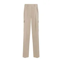 Sportmax - Jacopo Cargo Beige Viscose Pants - Größe 40 - beige Sportmax - Jacopo Cargo Beige Viscose Pants - Größe 40 - beige