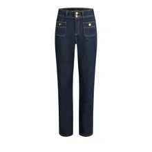 Karl Lagerfeld - Gerade geschnittene Jeans mit Knöpfen - Größe 27 - blau Karl Lagerfeld - Gerade geschnittene Jeans mit Knöpfen - Größe 27 - blau