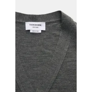 Thom Browne - Herren - Cardigan dunkelgrau meliert