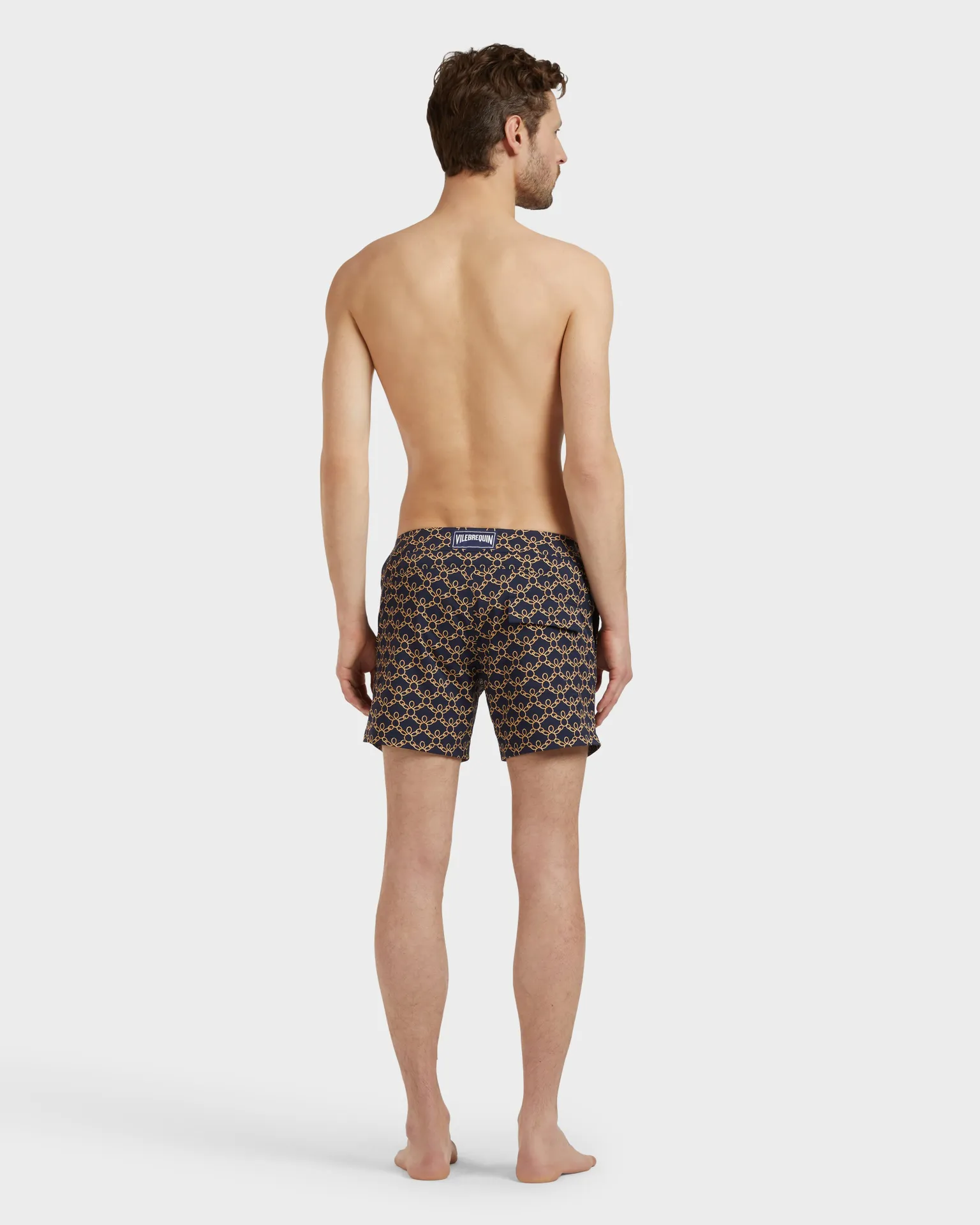 Vilebrequin - Kurze Turtles Chain Stretch-badeshorts Mit Flachem Bund Für Herren - Bademode - Menise - Blau - Größe XXXL – Bild 4