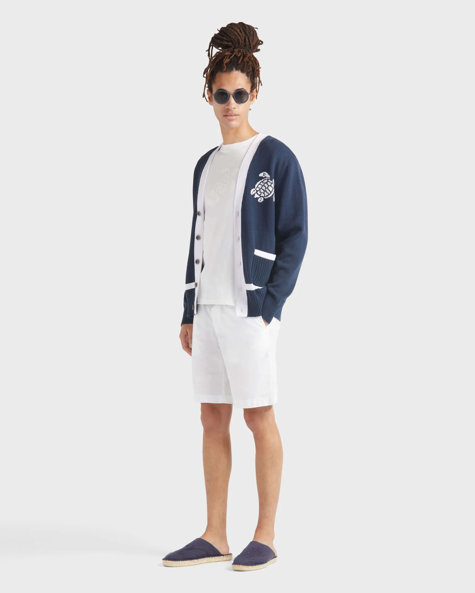 Vilebrequin - Jogging-bermudas Aus Gabardine Für Herren - Bermuda - Levant - Weiss - Größe 40 – Bild 5