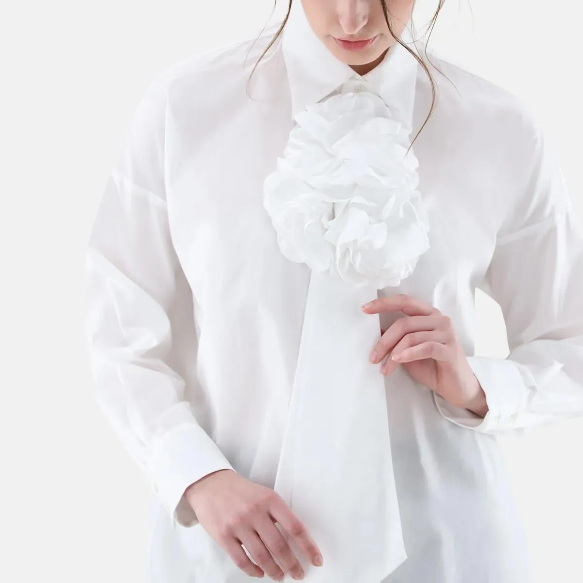 VAN LAACK - Bluse Modern Fit Uni - Größe 40 - weiß – Bild 2