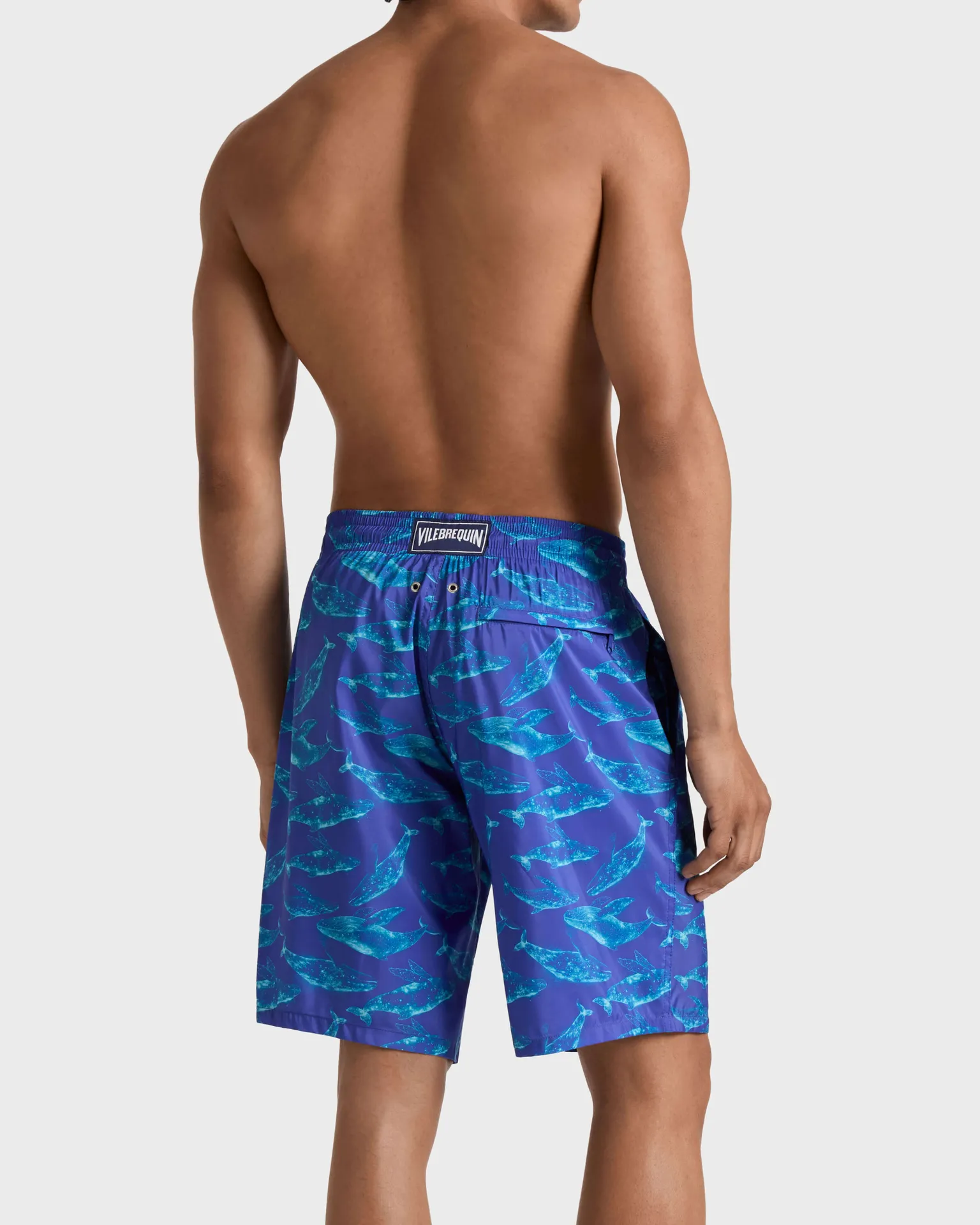 Vilebrequin - Lange, Ultraleichte Und Verstaubare Sparkling Whales Badeshorts Für Herren - Bademode - Okohina - Blau - Größe M – Bild 4