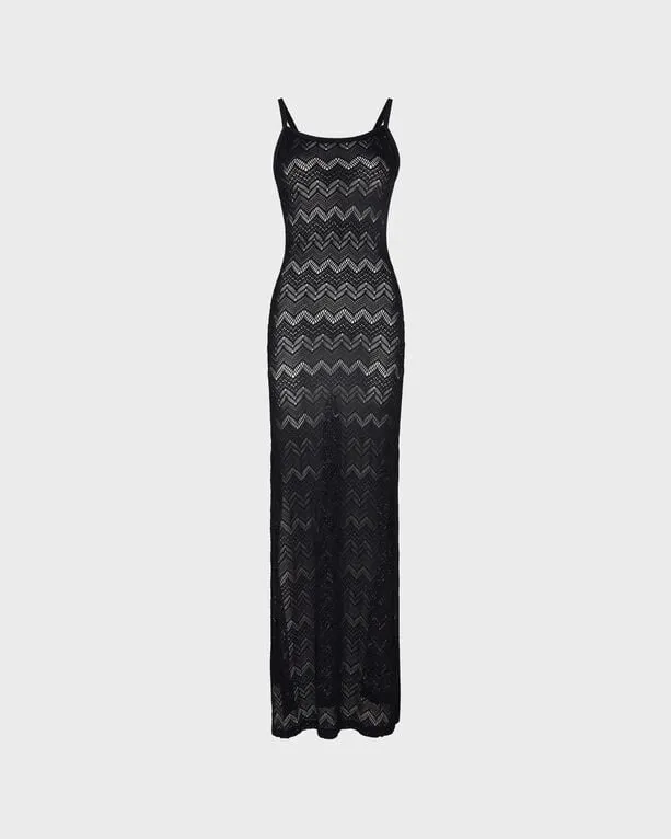 Vilebrequin - Langes Mesh-kleid Für Damen - Kleid - Lisanna - Schwarz - Größe L Vilebrequin - Langes Mesh-kleid Für Damen - Kleid - Lisanna - Schwarz - Größe L