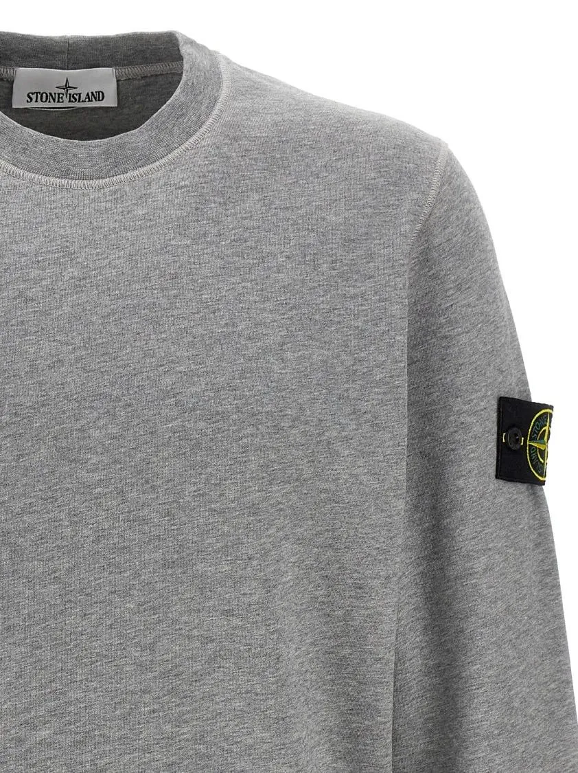 Stone Island - Logo Badge Sweatshirt - Größe L - grau – Bild 3