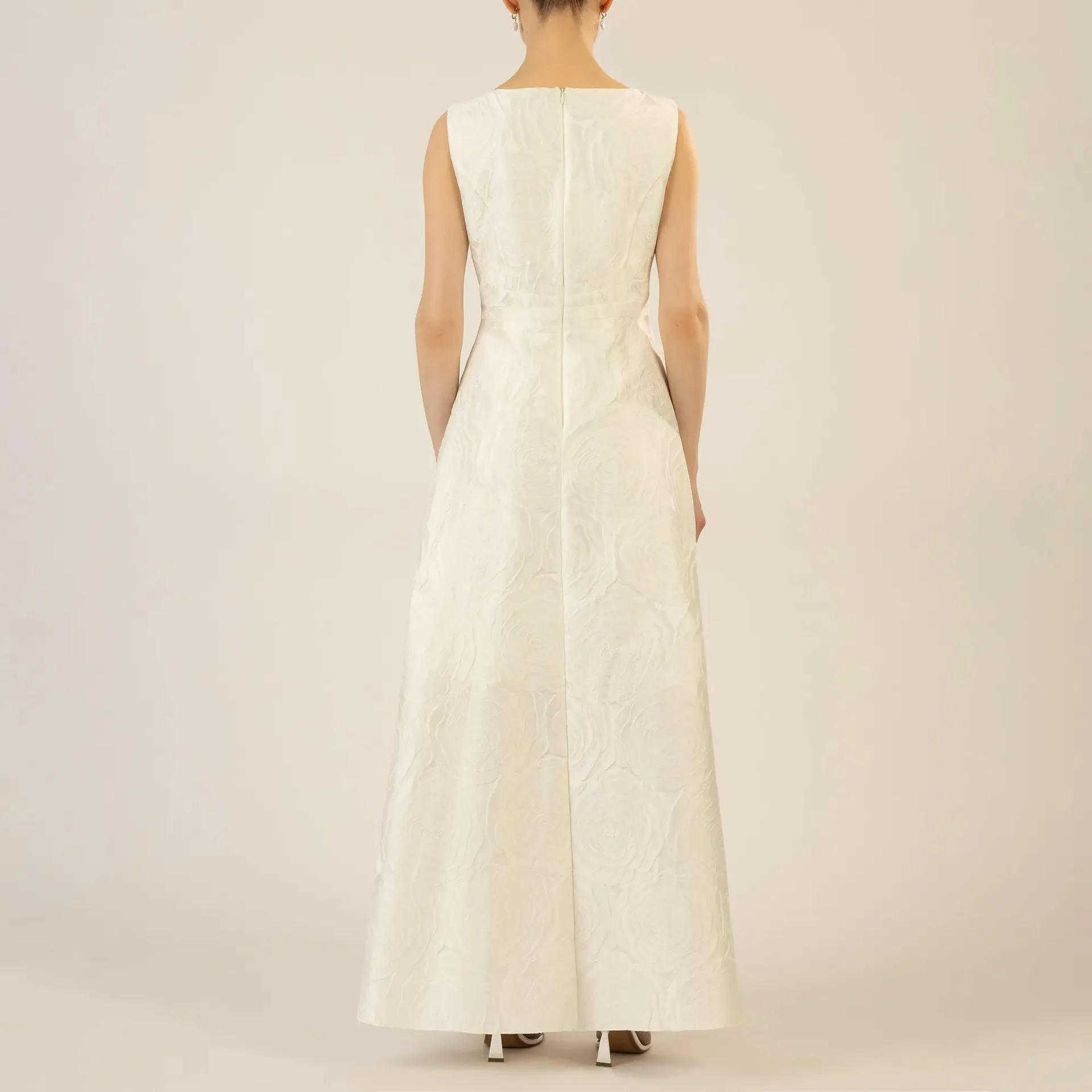 Apart - langes Hochzeitskleid - Größe 34 - creme – Bild 2