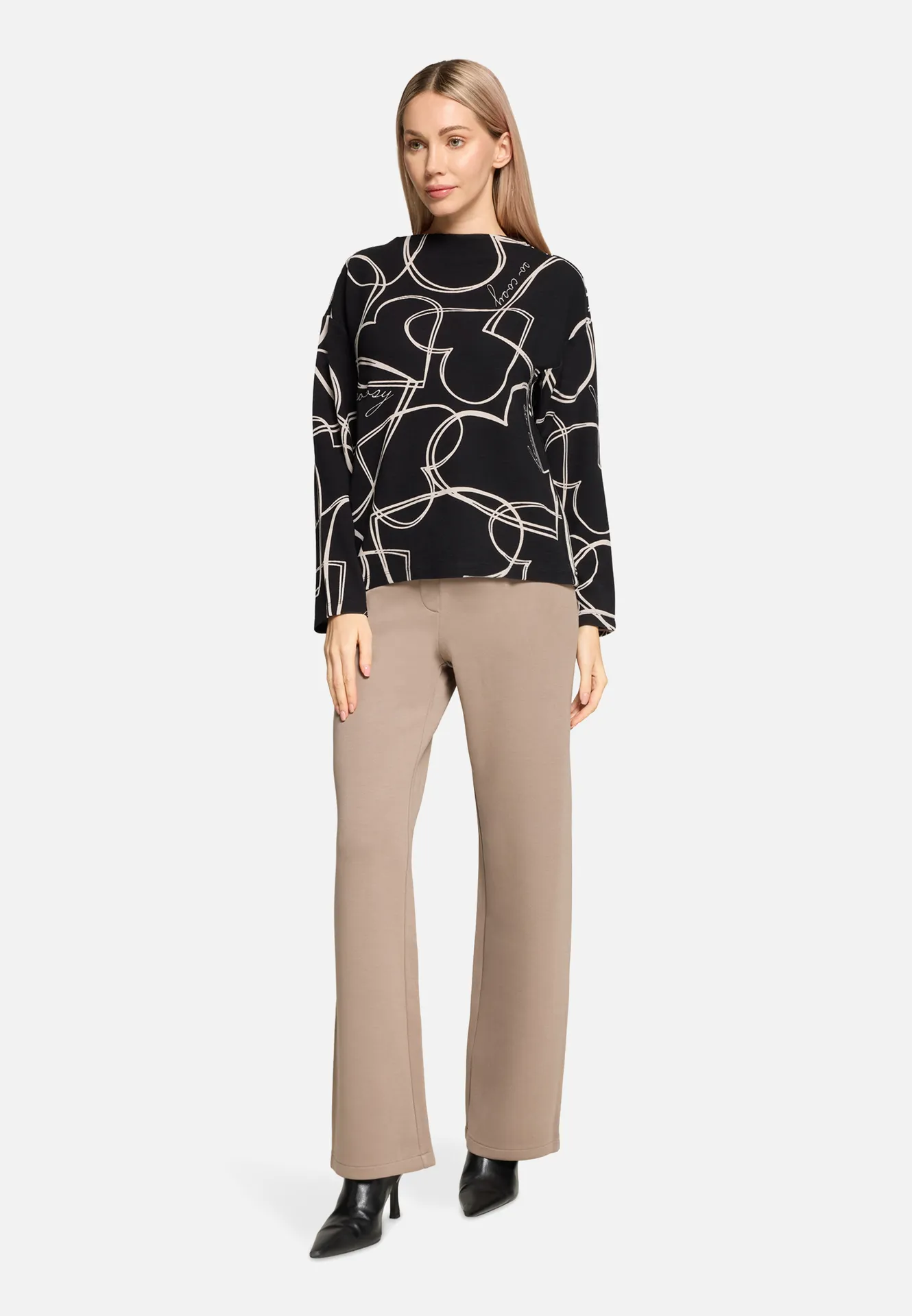 Sweatshirt mit Rippenstruktur Sweatshirt mit Rippenstruktur