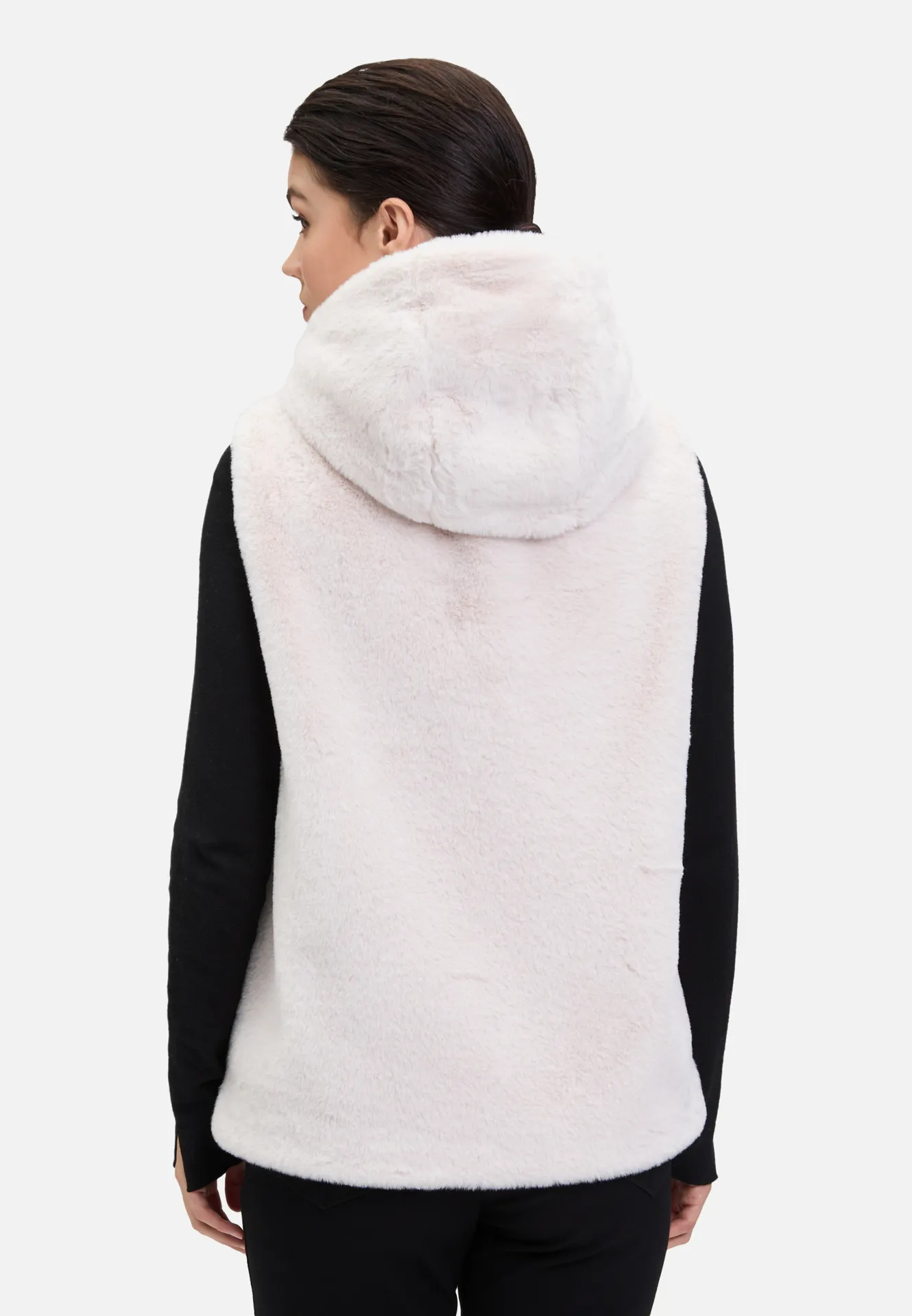 Plüschweste mit Kapuze Plüschweste mit Kapuze