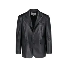 Tony Wack - Leather Single-Breasted Jacket – Black - Größe S - schwarz Tony Wack - Leather Single-Breasted Jacket – Black - Größe S - schwarz