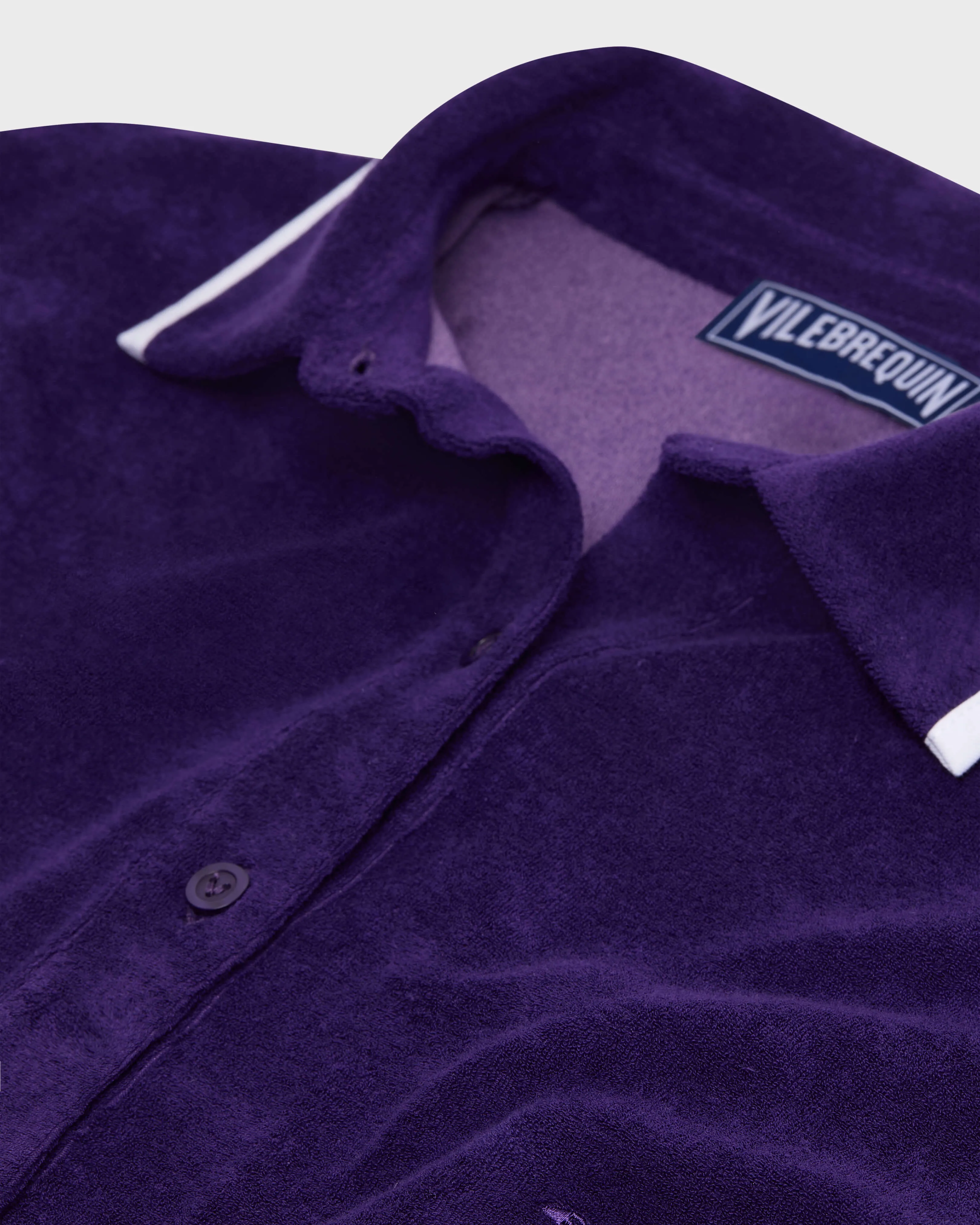 Vilebrequin - Solid Frottee-polohemd Für Damen - Polohemd - Lizea - Violett - Größe M – Bild 6