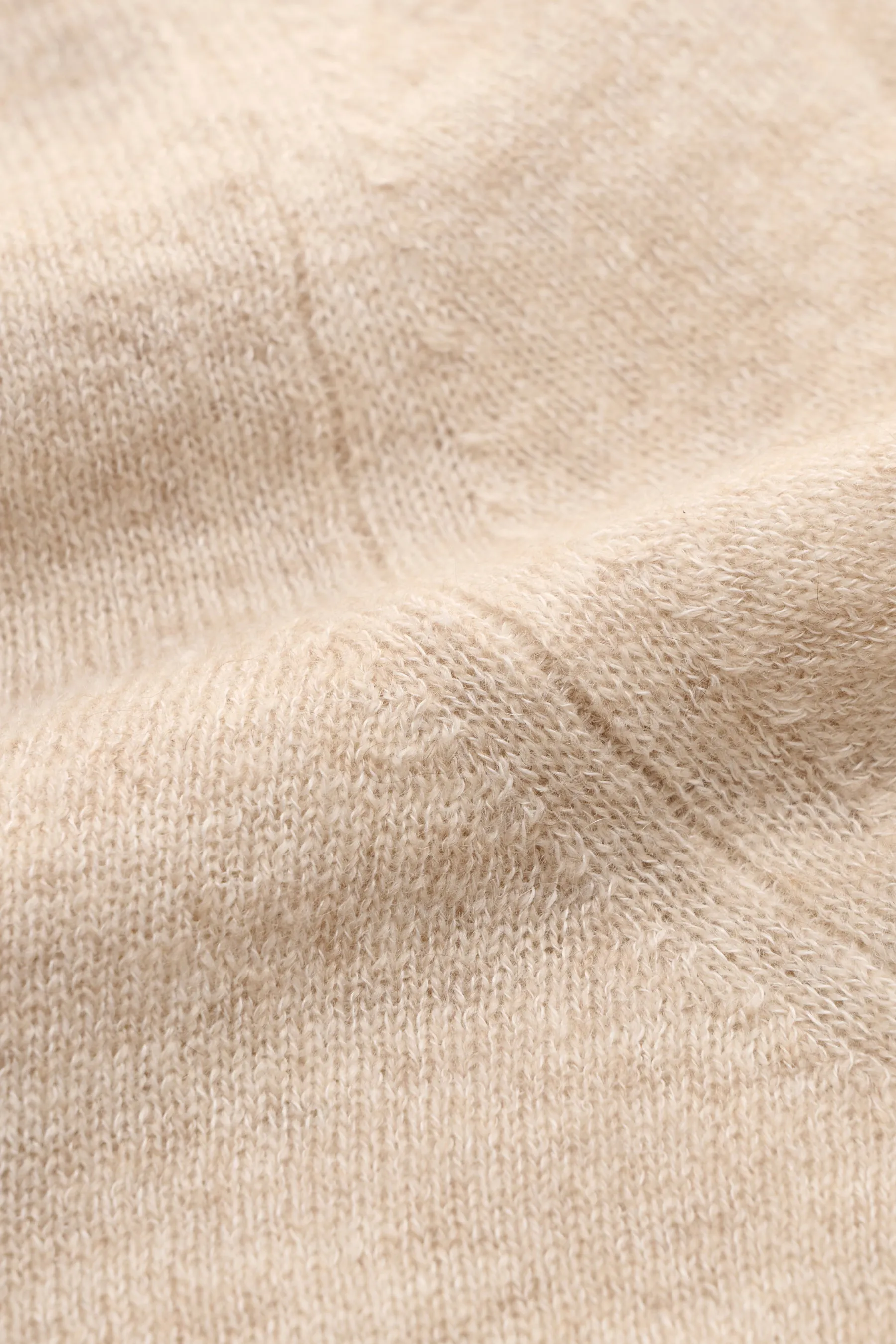 Fedeli - Herren - V-Neck Pullover beige meliert – Bild 4