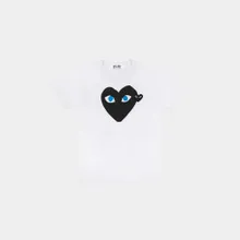 Blue Eyes T-Shirt - White/ Black Heart Blue Eyes T-Shirt - White/ Black Heart
