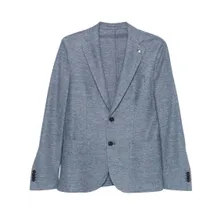 Luigi Bianchi - Light Blue Linen Jacket - Größe 50 - blau Luigi Bianchi - Light Blue Linen Jacket - Größe 50 - blau