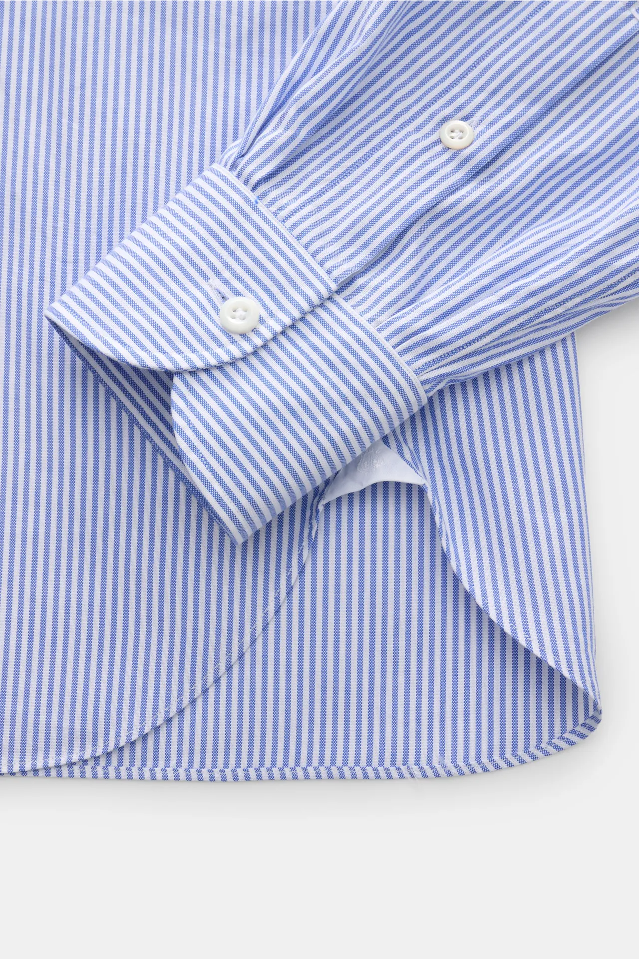 Giampaolo - Herren - Casual Hemd Haifisch-Kragen blau/weiß gestreift – Bild 3