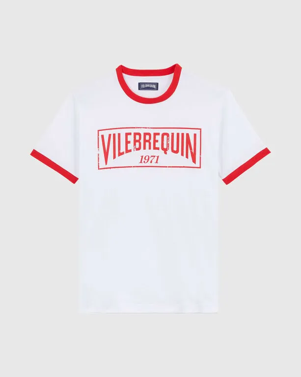 Vilebrequin - T-shirt Aus Leichtem Baumwolljersey Mit Zweifarbigem Logo Für Herren - T-shirt - Portisol - Rot - Größe XXXL Vilebrequin - T-shirt Aus Leichtem Baumwolljersey Mit Zweifarbigem Logo Für Herren - T-shirt - Portisol - Rot - Größe XXXL